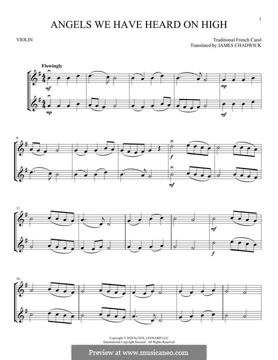 Two instruments version: For two violins by folklore