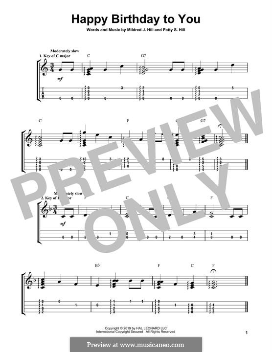 Happy Birthday to You: For ukulele by Mildred Hill