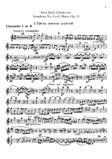 Symphony No.1 in G Minor 'Winter Daydreams', TH 24 Op.13: Clarinets parts by Pyotr Tchaikovsky