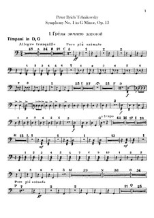 Symphony No.1 in G Minor 'Winter Daydreams', TH 24 Op.13: Percussion parts by Pyotr Tchaikovsky