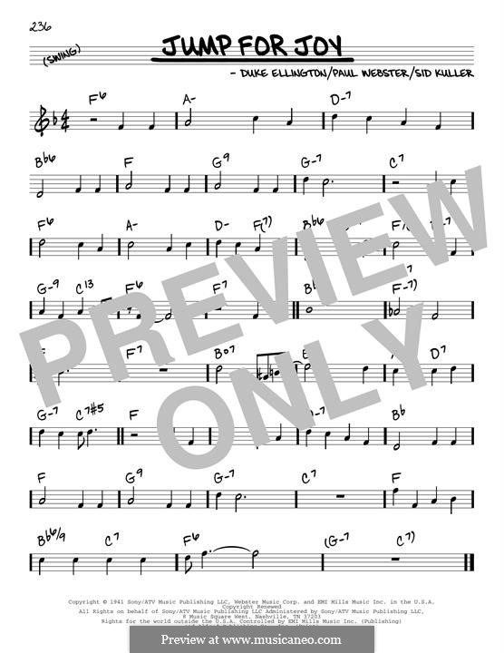 Jump for Joy (Duke Ellington): Melody line by Paul Francis Webster, Sid Kuller