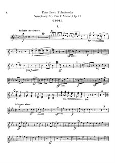 Complete set: Oboes parts by Pyotr Tchaikovsky