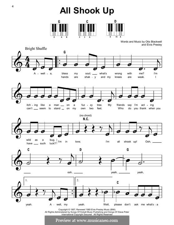 All Shook Up: For easy piano by Elvis Presley, Otis Blackwell