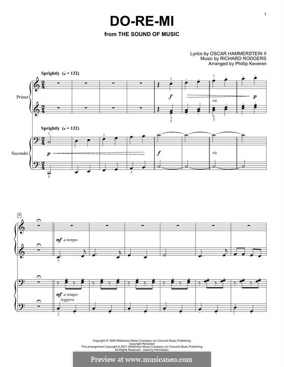 Do-Re-Mi (from The Sound of Music): For piano four hands by Richard Rodgers