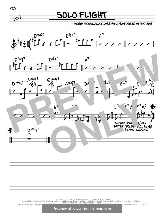 Solo Flight: Melody line by Benny Goodman