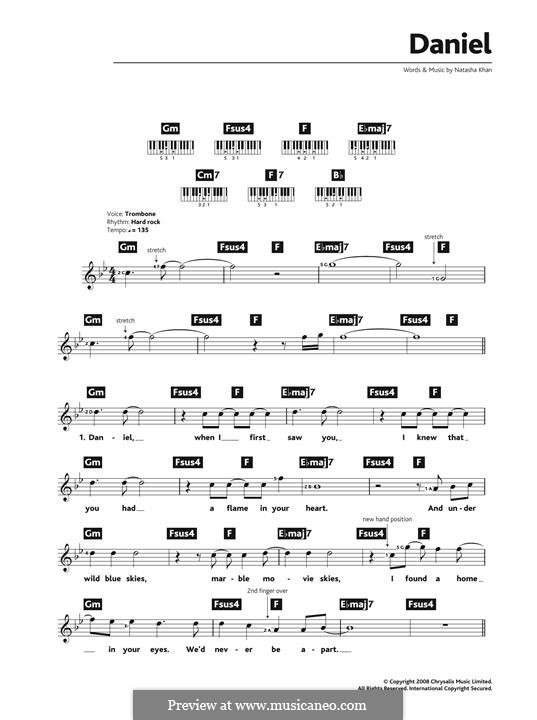 Daniel (Bat for Lashes): For piano by Natasha Khan