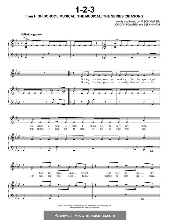 1-2-3 (from High School Musical: The Musical: The Series): 1-2-3 (from High School Musical: The Musical: The Series) by Bekah Novi