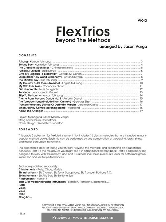 Flextrios - Beyond The Methods (16 Pieces): Viola by folklore, Luigi Denza, George Michael Cohan