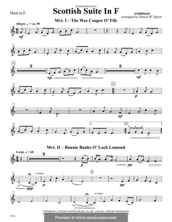 Scottish Suite In F: Horn in F part by folklore