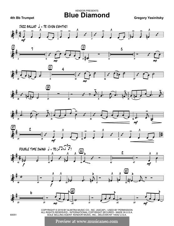 Blue Diamond by G. Yasinitsky - sheet music on MusicaNeo