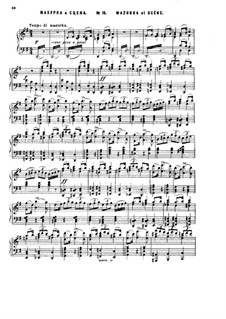 No.15 Mazurka and Scene: Piano score by Pyotr Tchaikovsky
