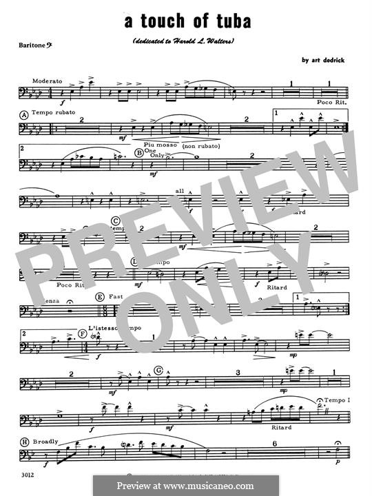 A Touch of Tuba: Baritone B.C. part by Art Dedrick