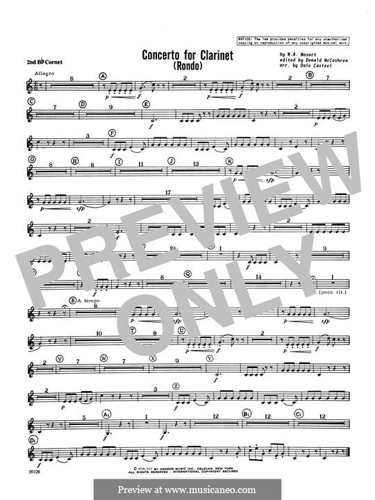 Movement 3: Cornet 2 part by Wolfgang Amadeus Mozart