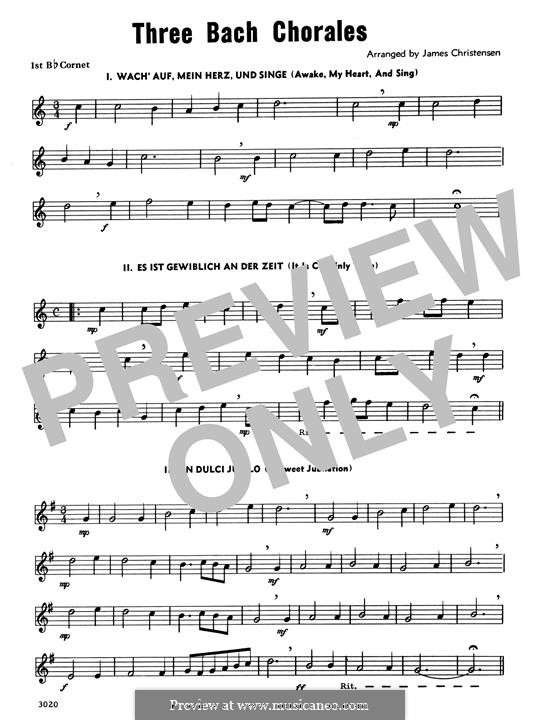 Three Bach Chorales (arr. James Christensen) by J.S. Bach on MusicaNeo