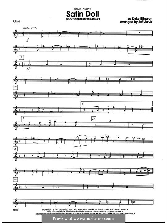 Woodwind Ensemble version: Oboe part by Duke Ellington