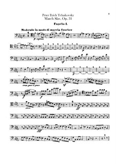 Slavonic March, TH 45 Op.31: Bassoons parts by Pyotr Tchaikovsky