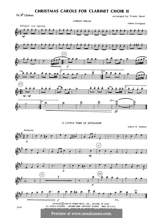 Christmas Carols For Choir II by J.L. Pierpont on MusicaNeo