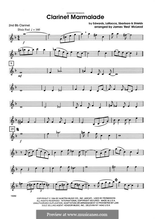 Clarinet Marmalade: 2nd Bb Clarinet part by D.J. LaRocca