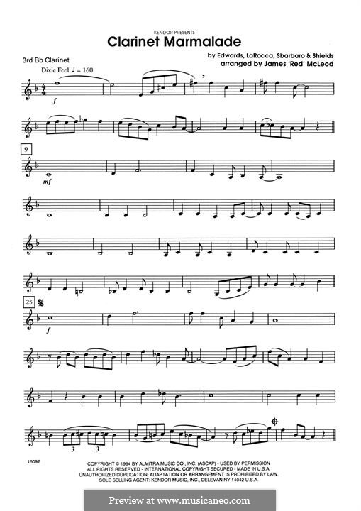 Clarinet Marmalade: 3rd Bb Clarinet part by D.J. LaRocca