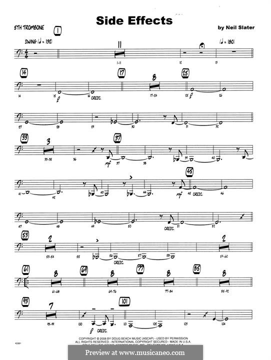 Side Effects: Trombone 5 part by Neil Slater