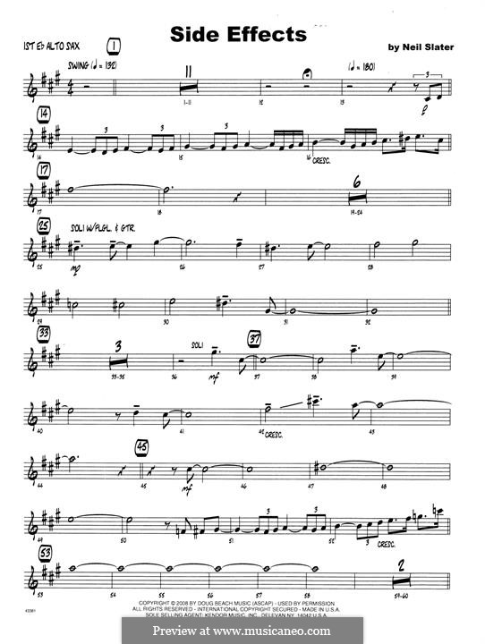 Side Effects: 1st Eb Alto Saxophone part by Neil Slater