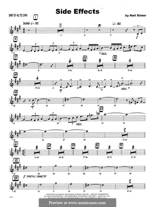 Side Effects: 2nd Eb Alto Saxophone part by Neil Slater