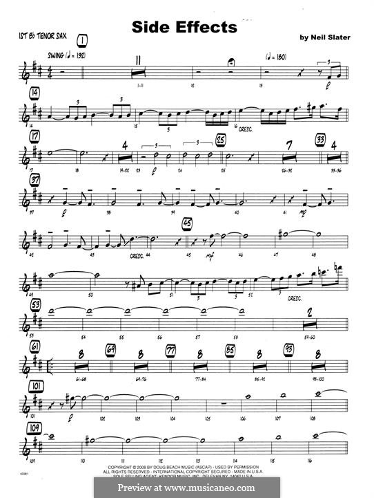 Side Effects: 1st Tenor Saxophone part by Neil Slater