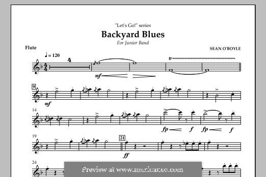 Backyard Blues: Flute part by Sean O'Boyle