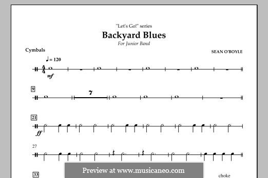 Backyard Blues: Cymbals part by Sean O'Boyle