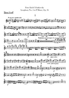 Symphony No.4 in F Minor, TH 27 Op.36: Horns parts by Pyotr Tchaikovsky