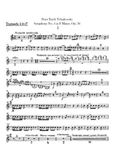 Symphony No.4 in F Minor, TH 27 Op.36: Trumpets parts by Pyotr Tchaikovsky