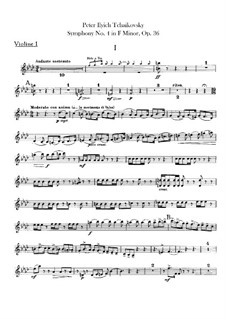 Symphony No.4 in F Minor, TH 27 Op.36: Violins I part by Pyotr Tchaikovsky