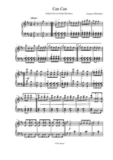 Can-Can: For piano by Jacques Offenbach