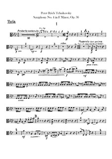 Symphony No.4 in F Minor, TH 27 Op.36: Violas part by Pyotr Tchaikovsky