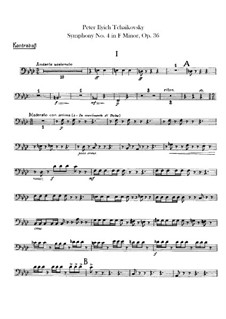 Symphony No.4 in F Minor, TH 27 Op.36: Double basses part by Pyotr Tchaikovsky