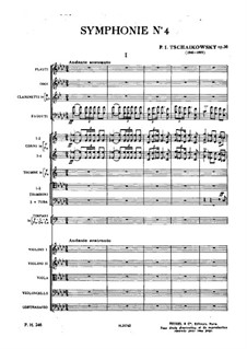 Symphony No.4 in F Minor, TH 27 Op.36: Full score by Pyotr Tchaikovsky