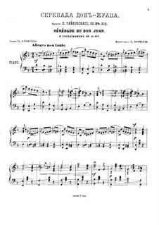 Six Romances, TH 101 Op.38: No.1 Don Juan's Serenade (for piano) by Pyotr Tchaikovsky