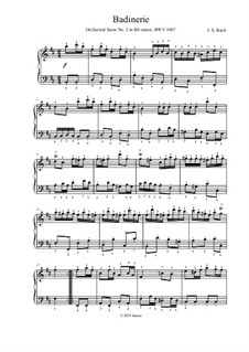 Badinerie: For piano by Johann Sebastian Bach