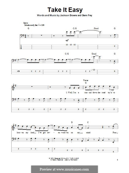 Take It Easy Eagles Guitar Chords