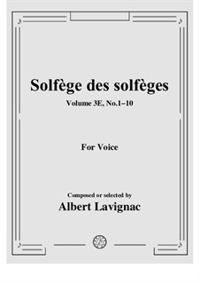 Volume 3E: No.1-10 by Albert Lavignac