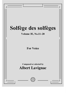 Volume 3E: No.11-20 by Albert Lavignac