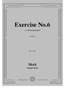 20 Exercises for Cello, Op.11: Exercise No.6 by Joseph Merk