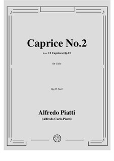 Twelve Caprices for Cello, Op.25: Caprice No.2 by Carlo Alfredo Piatti