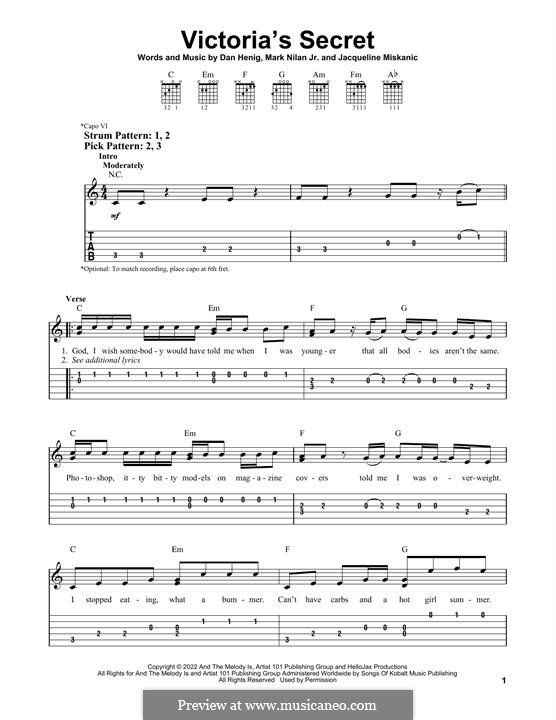 Victoria's Secret (Jax) by J. Miskanic - sheet music on MusicaNeo