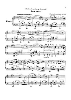 Six Pieces for Piano, TH 143 Op.51: No.5-6 by Pyotr Tchaikovsky