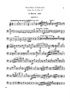Suite No.2 in C Major, TH 32 Op.53: Bassoons parts by Pyotr Tchaikovsky