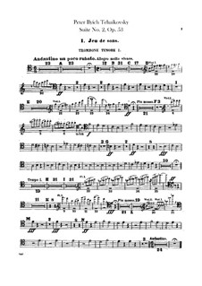 Suite No.2 in C Major, TH 32 Op.53: Trombones and tuba parts by Pyotr Tchaikovsky