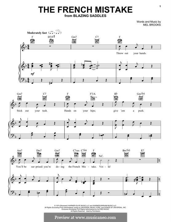 The French Mistake (from Blazing Saddles): The French Mistake (from Blazing Saddles) by Mel Brooks