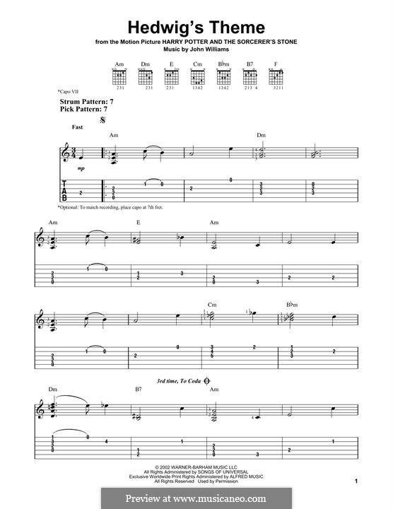 Hedwig's Theme (from Harry Potter and The Sorcerer's Stone): For guitar by John Williams