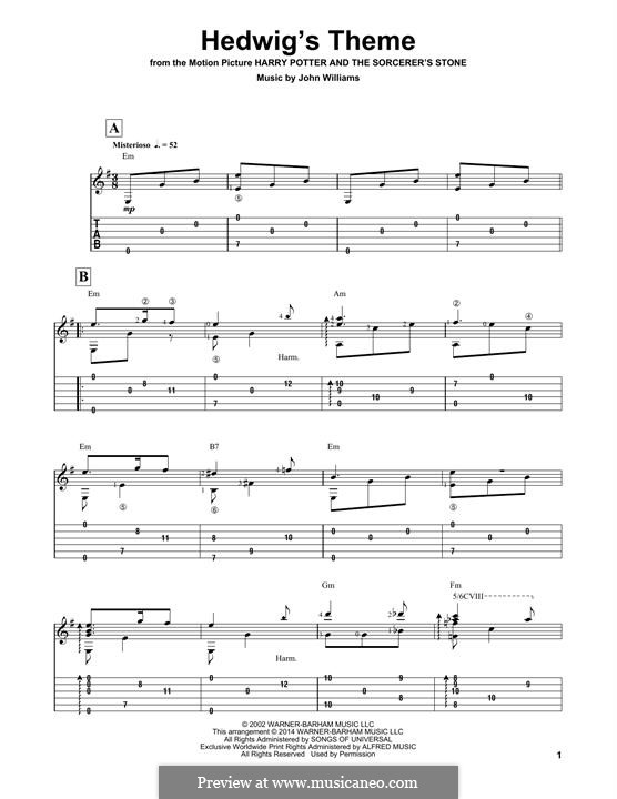 Hedwig's Theme (from Harry Potter and The Sorcerer's Stone): For guitar by John Williams